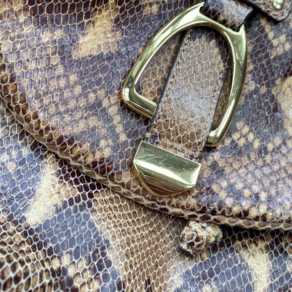 G.I.L.I  Snakeskin Leather Back Pack HandBag - Picture 5 of 17